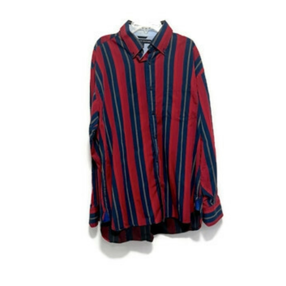 Tommy Hilfiger red stripe button up Sz L